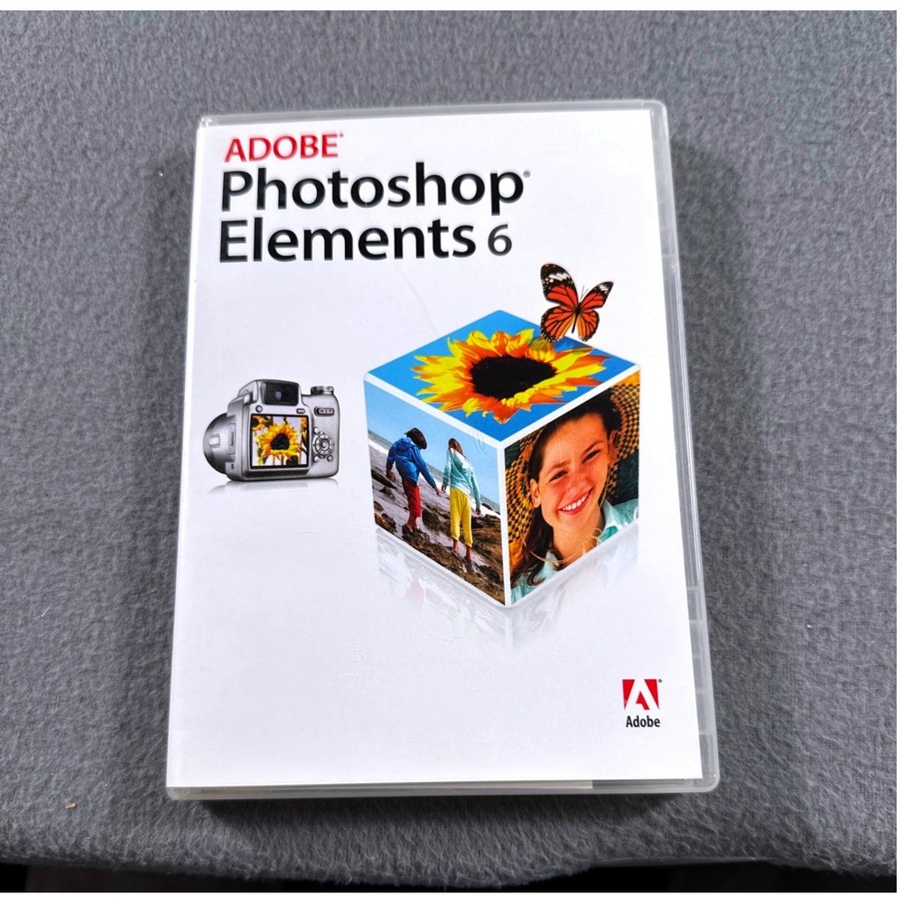Adobe Photoshop Elements 6 Windows Photo Editing Software CD ROM Complete w Case